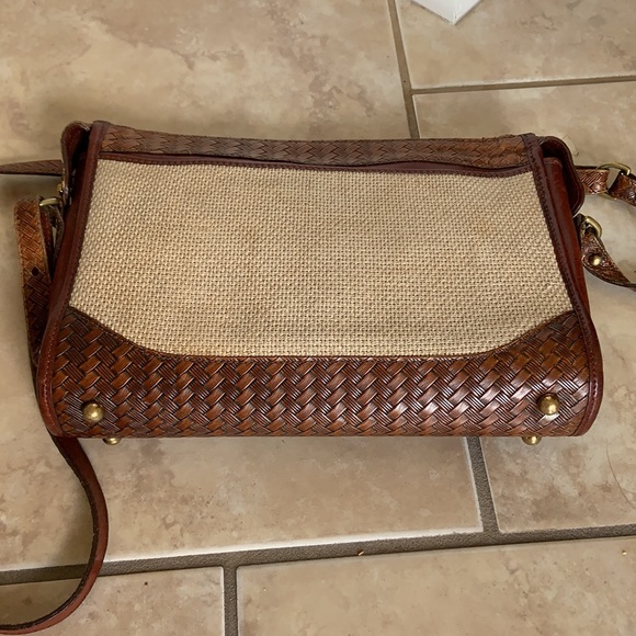 Brahmin Leather/Canvas Crossbody - Picture 6 of 13